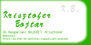 krisztofer bojtar business card